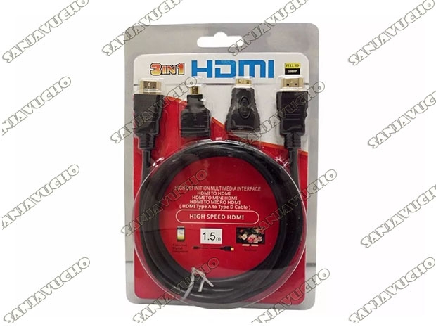-+ CABLE HDMI 3 EN 1 FULL HDTV